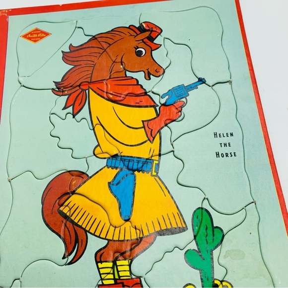 Vintage Built-Rite Animal Tray Puzzles – Set of 3 (Percy Panda, Sammy Squirrel) - Picture 10 of 14